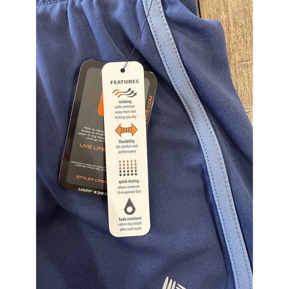 NWT RBX Women’s Blue Active Running Shorts Size Large Lined Moisture Wicking NEW - Picture 4 of 16